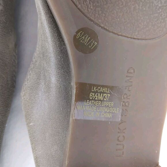 Lucky Brand Cahill Soft Taupe Leather Slip On Loafer Flats Women's Shoe Size 6.5 - Picture 9 of 9